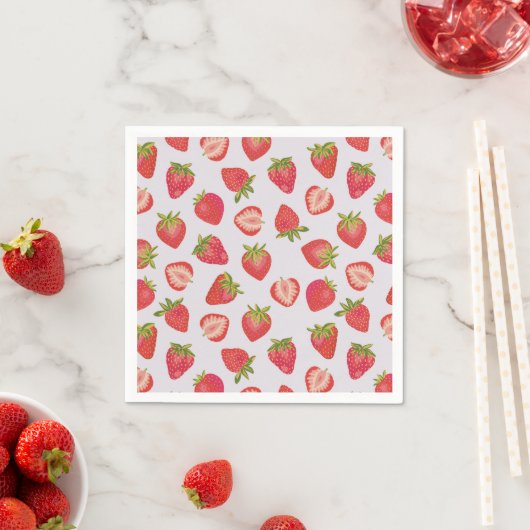 Summer Strawberry Frucht Muster Serviette (Beispiel)