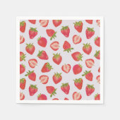 Summer Strawberry Frucht Muster Serviette (Vorderseite)