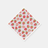 Summer Strawberry Frucht Muster Serviette (Ecke)