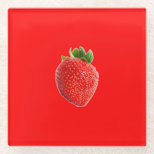 Summer Strawberry Glasuntersetzer (Vorderseite)