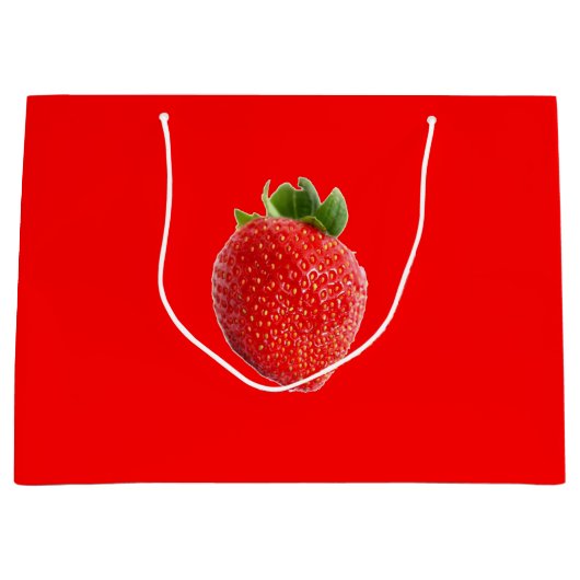 Summer Strawberry Große Geschenktüte (Vorderseite)