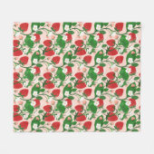 Summer Strawberry in Pink Fleecedecke (Vorderseite (Horizontal))