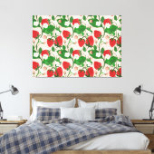 Summer Strawberry in Pink Leinwanddruck (Insitu (Schlafzimmer))