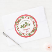 Summer Strawberry Jam Canning Label Runder Aufkleber (Umschlag)