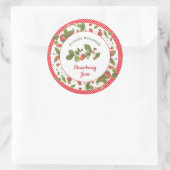 Summer Strawberry Jam Canning Label Runder Aufkleber (Tasche)