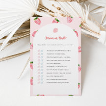 Summer Strawberry Mama oder Vater Baby Showspiel