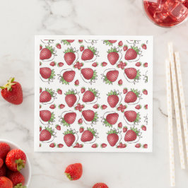 Summer Strawberry Paper Napkins Serviette