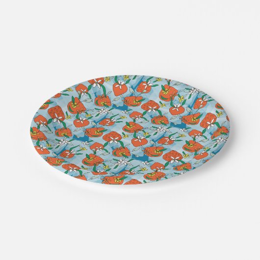 Summer Strawberry Paper Party Teller (Schrägansicht)