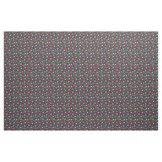 Summer Strawberry Pattern auf Navy Blue Stoff (Yard (91,4 cm))