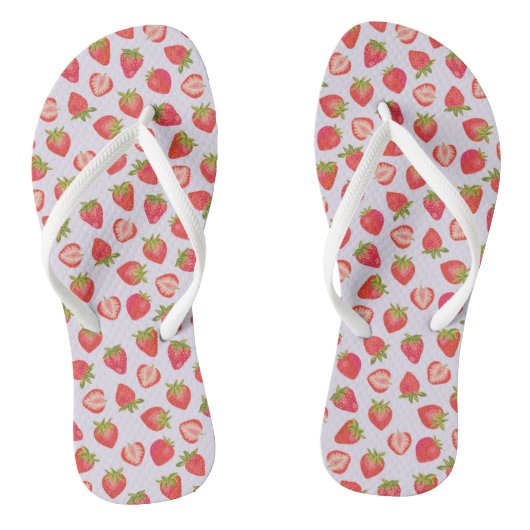 Summer Strawberry Pattern Badesandalen (Fußbett)