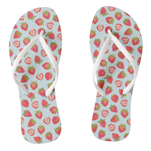 Summer Strawberry Pattern Badesandalen (Fußbett)