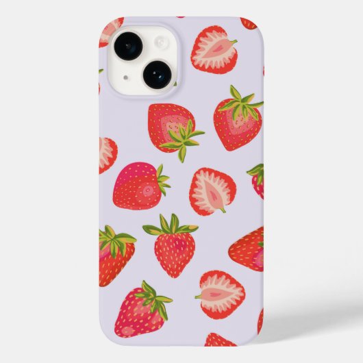Summer Strawberry Pattern Case-Mate iPhone Hülle (Rückseite)