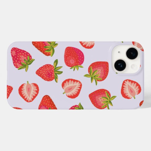Summer Strawberry Pattern Case-Mate iPhone Hülle (Rückseite (Horizontal))