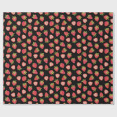 Summer Strawberry Pattern Geschenkpapier (Flach)