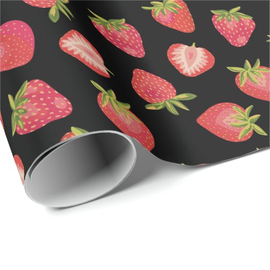 Summer Strawberry Pattern Geschenkpapier (Rolleneckpunkt)