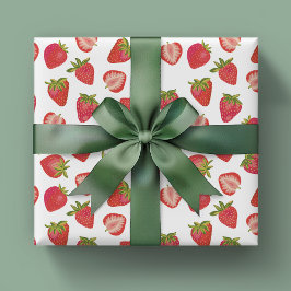 Summer Strawberry Pattern Geschenkpapier