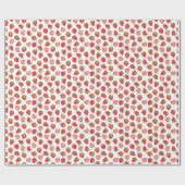 Summer Strawberry Pattern Geschenkpapier (Flach)