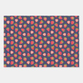 Summer Strawberry Pattern Geschenkpapier Set (Vorderseite 3)