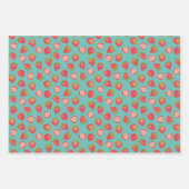 Summer Strawberry Pattern Geschenkpapier Set (Vorderseite)