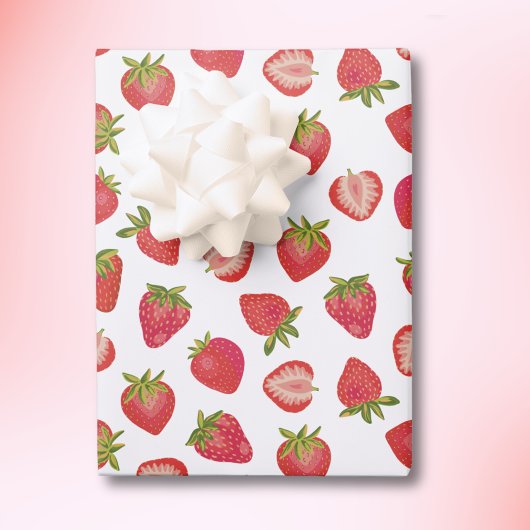 Summer Strawberry Pattern Geschenkpapier Set