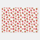 Summer Strawberry Pattern Geschenkpapier Set (Vorderseite)