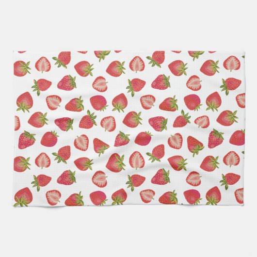 Summer Strawberry Pattern Geschirrtuch (Horizontal)