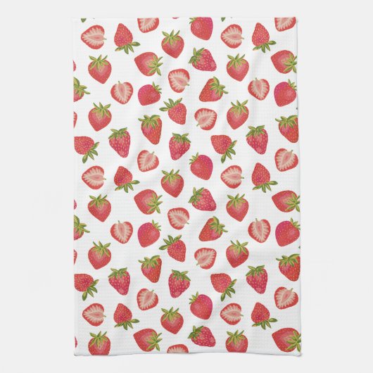 Summer Strawberry Pattern Geschirrtuch (Vertikal)
