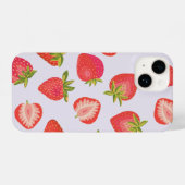 Summer Strawberry Pattern iPhone Hülle (Rückseite (Horizontal))