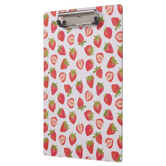 Summer Strawberry Pattern Klemmbrett (Links)