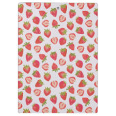 Summer Strawberry Pattern Klemmbrett (Rückseite)