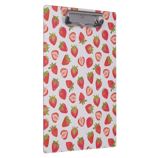 Summer Strawberry Pattern Klemmbrett (Rechts)