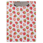Summer Strawberry Pattern Klemmbrett (Vorderseite)