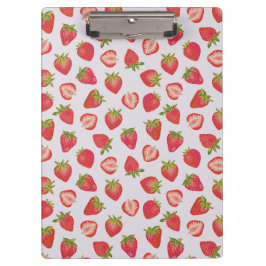 Summer Strawberry Pattern Klemmbrett