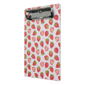 Summer Strawberry Pattern Mini Klemmbrett (Gewinkelt2)