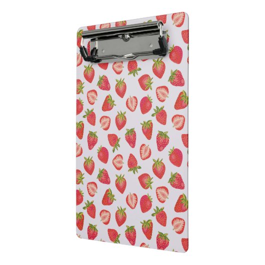 Summer Strawberry Pattern Mini Klemmbrett (Gewinkelt2)
