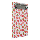 Summer Strawberry Pattern Mini Klemmbrett (Schrägansicht)