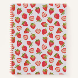 Summer Strawberry Pattern Notizblock