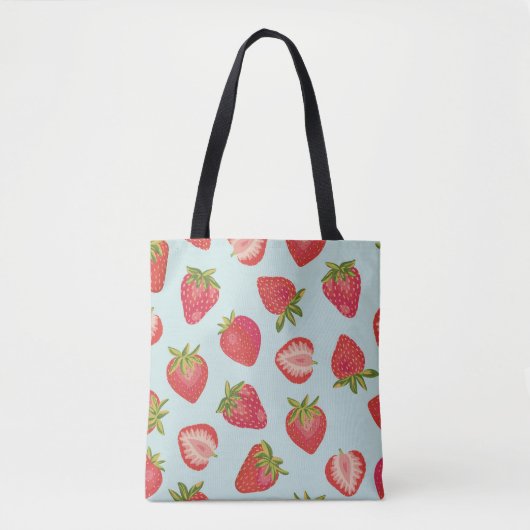 Summer Strawberry Pattern Tasche (Vorderseite)