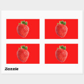 Summer Strawberry Rechteckiger Aufkleber (Blatt)