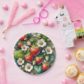 Summer Strawberry Red Fruit Paper Plate Pappteller (Party)