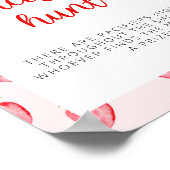 Summer Strawberry Schnuller Hunt Baby Duschzeichen Poster (Ecke)