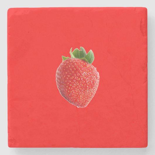 Summer Strawberry Steinuntersetzer (Vorderseite)