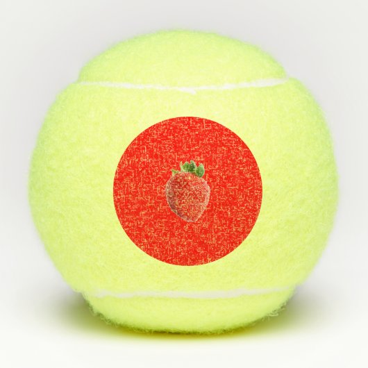 Summer Strawberry Tennisbälle (Vorderseite)