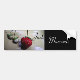 Summer Strawberry Wedding Autoaufkleber