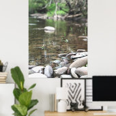Summer Stream Foto Ruhe Friedliche Szene Poster (Heimbüro)