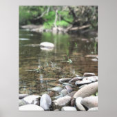 Summer Stream Foto Ruhe Friedliche Szene Poster (Vorne)