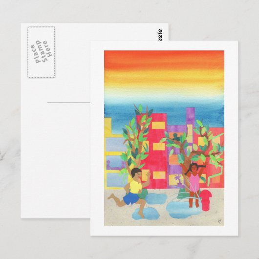 Summer Street Fun Postkarte (Vorne/Hinten)