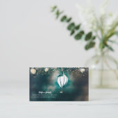 Summer String Lights Chic Ein Freund Client Empfehlungskarte (Stehend Vorderseite)