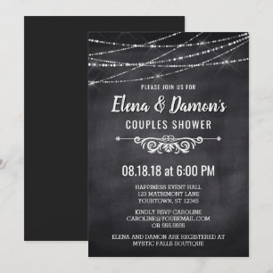 Summer String Lights Paare Dusche Einladung