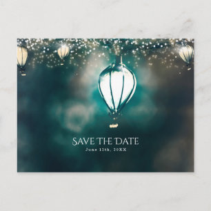Summer String Lights Save the Date verzaubert Ankündigungspostkarte
